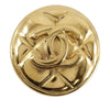 Chanel CC Quilted Gold Plated Round Clip On Earrings Secondhand