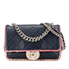 Chanel Quilted Lambskin and Tweed Elegant Trim Flap Secondhand