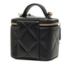 Chanel Mini CC Quilted Caviar Top Handle Vanity Case With Chain Secondhand