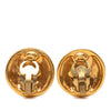 Chanel CC Gold Plated Round Clip On Earrings Secondhand