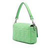 Fendi Zucca Embossed Stitched Leather Baguette Satchel Secondhand