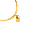 Hermès Gold Plated Courchevel Kelly Cadena Lock Bangle Bracelet Secondhand