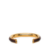 Hermès Gold Plated and Leather Cuff Bracelet Secondhand