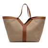 Saint Laurent Leather Trimmed Canvas Y Tote Secondhand