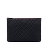 Chanel Large Quilted Nylon O Case Clutch Secondhand