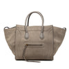 Celine Medium Croc Embossed Leather Luggage Phantom Tote Secondhand
