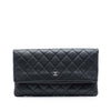 Chanel Quilted Lambskin CC Beauty Foldover Clutch Secondhand
