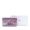 Secondhand Dior Metallic Patent Microcannage Diorama Wallet on Chain
