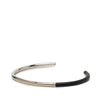 Dior Palladium Plated and Leather Cuff Bracelet Secondhand