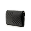 Saint Laurent Grain De Poudre Chevron Monogram Envelope Chain Wallet Secondhand