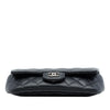 Secondhand Chanel CC Quilted Caviar Sunglasses Case with Chain