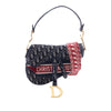 Dior Oblique Embroidered Velvet Saddle Bag Secondhand