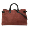 Burberry Large Suede and Calfskin Banner Satchel Secondhand