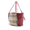 Burberry Small Haymarket Check Coated Canvas and Calfskin Canterbury Tote Secondhand