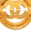Chanel Gold Plated CC Spring Round Brooch Secondhand