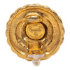 Chanel CC Gold Plated Round Clip On Earrings Secondhand