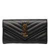 Secondhand Saint Laurent Grain De Poudre Matelasse Chevron Monogram Flap Wallet