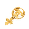 Chanel CC Gold Plated Cross Brooch Secondhand