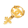 Chanel CC Gold Plated Cross Brooch Secondhand