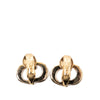 Dior Gold Plated CD Logo Clip On Earrings Secondhand