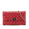 Secondhand Valentino Leather Rockstud Spike Wallet on Chain