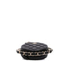 Chanel CC Quilted Lambskin Round Chain Around Clutch With Chain Secondhand