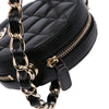 Chanel CC Quilted Lambskin Round Chain Around Clutch With Chain Secondhand