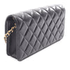 Chanel CC Quilted Lambskin East West Single Flap Secondhand