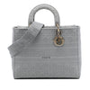 Dior Large Embroidered Canvas Cannage Lady D Lite Secondhand