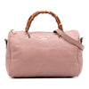 Gucci Medium Calfskin Bamboo Shopper Boston Bag Secondhand