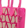 Valentino Leather Trimmed Toile Iconographe Satchel Secondhand