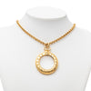 Secondhand Chanel CC Gold Plated Magnifying Glass Pendant Necklace