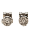 Hermès Palladium Plated Enamel Cage dH Cube Push Back Earrings Secondhand