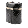 Chanel Quilted Patent Logo Chain Vanity Case Secondhand