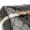 Chanel Quilted Patent Logo Chain Vanity Case Secondhand