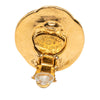 Chanel CC Gold Plated Round Clip On Earrings Secondhand