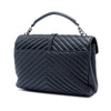 Saint Laurent Large Chevron Sheepskin Monogram College Satchel Secondhand