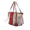 Burberry Small Haymarket Check Coated Canvas Suede Panel Canterbury Tote Secondhand