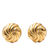 Chanel CC Gold Plated Swirl Clip on Earrings Secondhand