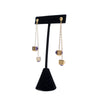 Louis Vuitton Gold Plated Crystal Gamble Drop Earrings And Necklace Set Secondhand