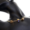 Louis Vuitton Gold Plated Crystal Gamble Drop Earrings And Necklace Set Secondhand