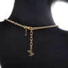 Louis Vuitton Gold Plated Crystal Gamble Drop Earrings And Necklace Set Secondhand