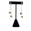 Louis Vuitton Gold Plated Crystal Gamble Drop Earrings And Necklace Set Secondhand