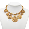 Chanel CC Gold Plated Medallion Collar Necklace Secondhand