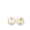 Chanel CC Gold Plated Faux Pearl Lace Push Back Earrings Secondhand