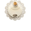 Chanel CC Gold Plated Faux Pearl Lace Push Back Earrings Secondhand