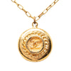 Chanel CC Gold Plated Medallion Pendant Necklace Secondhand