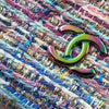 Chanel CC Quilted Tweed Rainbow Hardware Wallet on Chain Secondhand