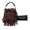 Secondhand Saint Laurent Small Calfskin Emmanuelle Fringe Bucket Bag