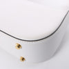 Valentino Garavani V logo Leather Shoulder bag in White Secondhand